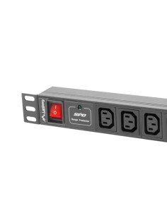 Lanberg PDU-10I-0200-IEC-BK unidad de distribución de energía (PDU) 10 salidas AC 1U Negro 2
