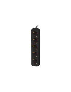 Lanberg PS0-05F-0150-BK base múltiple 1,5 m 5 salidas AC Interior Negro 2