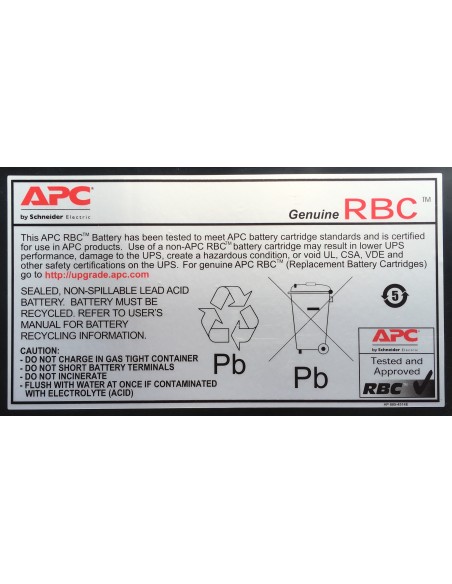 APC RBC6 batería para sistema ups Sealed Lead Acid (VRLA)