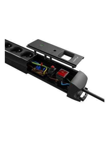 Lanberg SP1-05F-0300-BK base múltiple 3 m 5 salidas AC Interior Negro