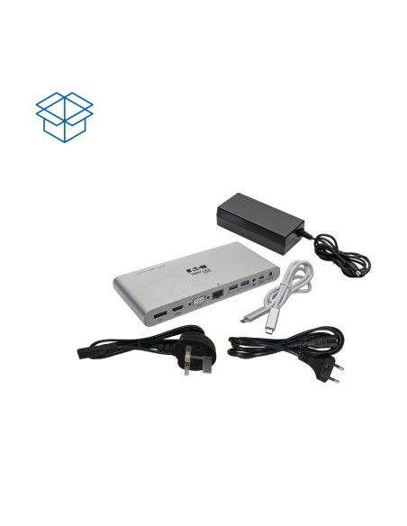 Tripp Lite U442-DOCK4-INT base para portátil y replicador de puertos Alámbrico USB 3.2 Gen 2 (3.1 Gen 2) Type-C Gris