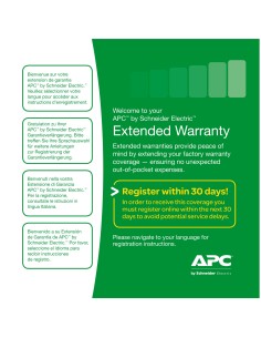 APC Service Pack 3 Year Extended Warranty 3 año(s)
