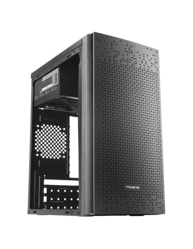Tacens Anima AC6500, Caja Ordenador Compacta Micro ATX, Frontal Malla Refrigeración, Fuente Alimentación 500W, USB 3.0, Negro