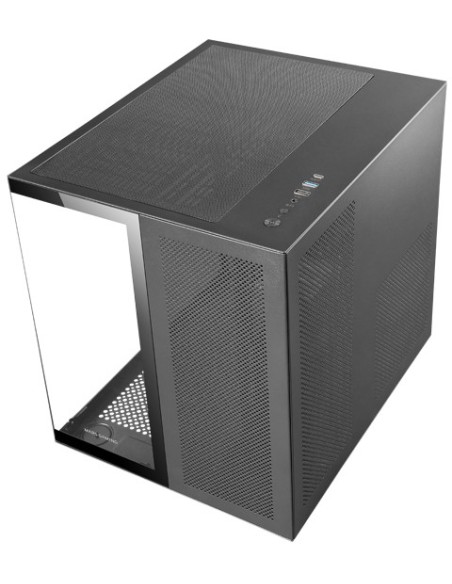 Mars Gaming MC-NOVAM, Caja Compacta Custom MicroATX, Doble Ventana Cristal Templado Continuo, Estructura Modular Doble Cámara,