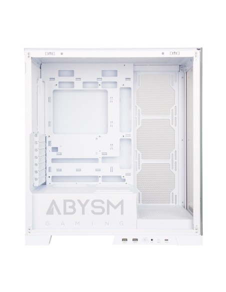 ABYSM Danube Sava H500 White Escritorio Transparente, Blanco