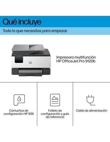 HP OfficeJet Pro 9120b Inalámbrico All-in-One Color Impresora, Impresión a doble cara Copiadora y escáner