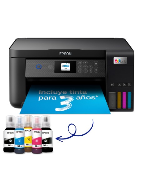 Epson EcoTank Impresora multifunción ET-2850 A4 con depósito de tinta, conexión Wi-Fi