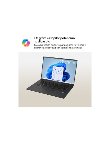 LG Gram 14Z90RU-G.AA55B ordenador portatil Copilot+ PC Intel® Core™ i5 i5-1334U Portátil 35,6 cm (14") WUXGA 16 GB LPDDR5-SDRAM