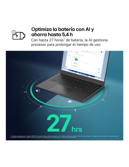 LG Gram 15Z80T-G.AU88B ordenador portatil AMD Ryzen AI 7 350 Portátil 39,6 cm (15.6") Full HD 32 GB LPDDR5x-SDRAM 1 TB SSD