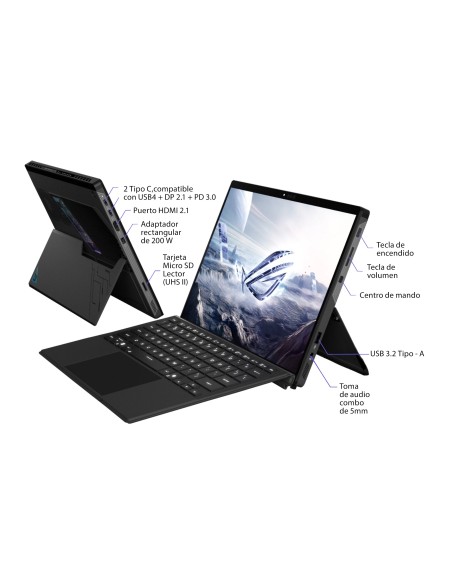 ASUS ROG Flow Z13 GZ302EA-RU008W - Ordenador Portátil Gaming de 13.4" 2.5K 180Hz (AMD Ryzen Al Max+ 395, 32GB RAM, 1TB SSD,