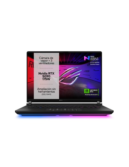 ASUS ROG Strix SCAR 16 G635LX-S5031 - Ordenador Portátil Gaming de 16" WQXGA 240Hz (Intel Core Ultra 9 275HX, 32GB RAM, 1TB