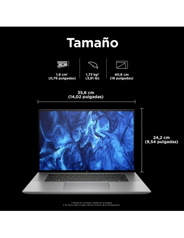 HP ZBook Studio G11 Intel Core Ultra 9 185H Estación de trabajo móvil 40,6 cm (16") WUXGA 32 GB DDR5-SDRAM 1 TB SSD NVIDIA RTX