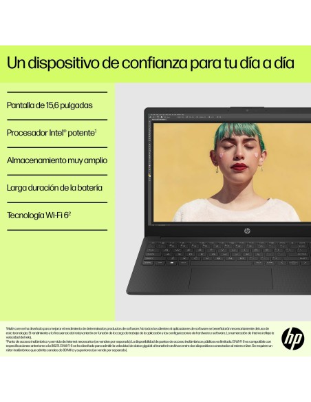 HP 15-fd0058ns Intel Core 5 120U Portátil 39,6 cm (15.6") Full HD 8 GB DDR4-SDRAM 512 GB SSD Wi-Fi 6 (802.11ax) FreeDOS Plata
