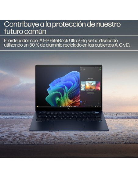 HP EliteBook Ultra G1q Copilot+ PC Qualcomm Snapdragon X1E-78-100 Portátil 35,6 cm (14") Pantalla táctil 2.2K 32 GB