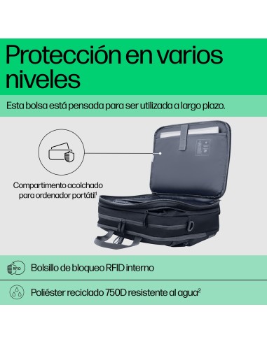 HP Bolsa para portátil de 14 pulgadas Travel Plus 15L