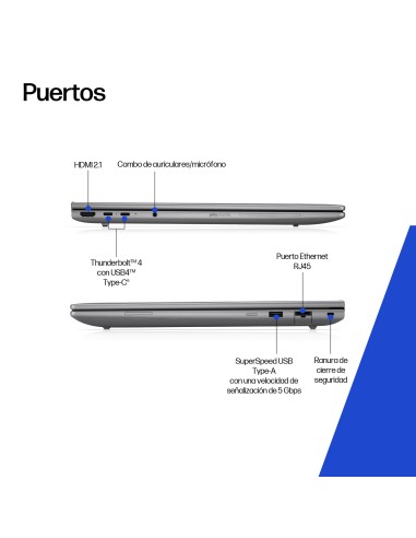 HP ZBook 8 G1i 16 Wolf Pro Security Edition Intel Core Ultra 7 255H Estación de trabajo móvil 40,6 cm (16") WUXGA 32 GB