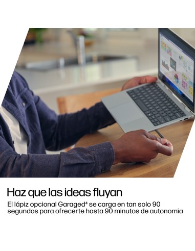 HP EliteBook 8 Flip G1i 13 inch Notebook AI PC Wolf Pro Security Edition Intel Core Ultra 5 225U Híbrido (2-en-1) 33,8 cm