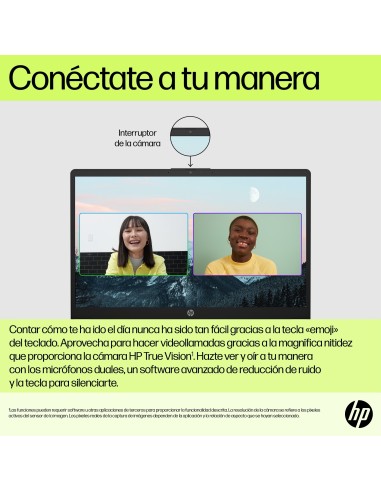 HP 15-fd0356ns Intel® Core™ i7 i7-1355U Portátil 39,6 cm (15.6") Full HD 8 GB DDR4-SDRAM 512 GB SSD Wi-Fi 6 (802.11ax) FreeDOS