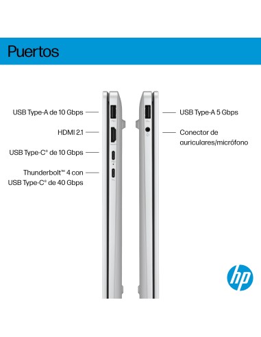 HP OmniBook 7 AI 14-fr0011ns Intel Core Ultra 5 225U Portátil 35,6 cm (14") 2K 16 GB LPDDR5-SDRAM 1 TB SSD Wi-Fi 7 (802.11be)