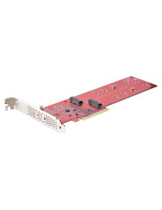 StarTech.com Tarjeta PCIe Adaptadora para 2 SSDs M.2, PCI Express x8 o x16 a NVMe Doble o SSDs M.2 AHCI, PCI Express 4.0,