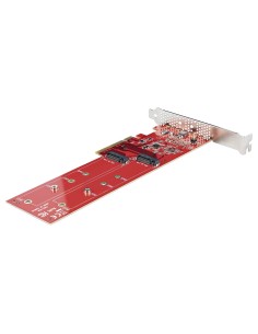 StarTech.com Tarjeta PCIe Adaptadora para 2 SSDs M.2, PCI Express x8 o x16 a NVMe Doble o SSDs M.2 AHCI, PCI Express 4.0, 2