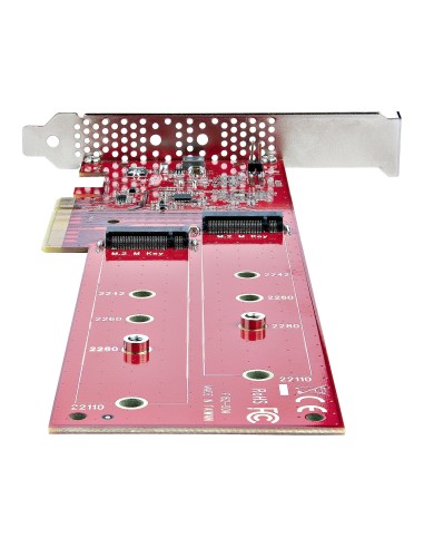StarTech.com Tarjeta PCIe Adaptadora para 2 SSDs M.2, PCI Express x8 o x16 a NVMe Doble o SSDs M.2 AHCI, PCI Express 4.0,