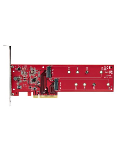 StarTech.com Tarjeta PCIe Adaptadora para 2 SSDs M.2, PCI Express x8 o x16 a NVMe Doble o SSDs M.2 AHCI, PCI Express 4.0,