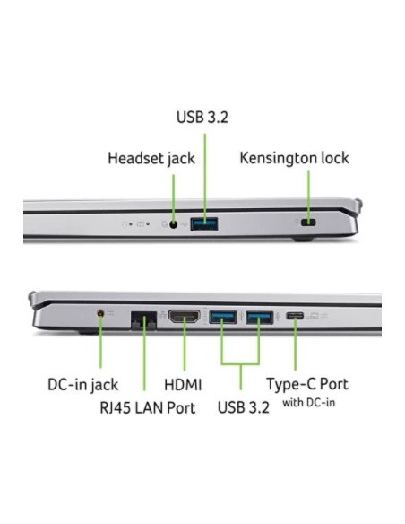 Acer Aspire Go 15 AG15-42P-R899 AMD Ryzen™ 5 5625U Portátil 39,6 cm (15.6") Full HD 8 GB DDR4-SDRAM 512 GB SSD Wi-Fi 6