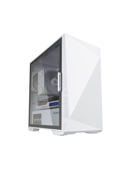 Zalman Z1 Iceberg White - mATX Mid Tower PC Case Pre-installed fan 2 x 120mm in Mini Tower Blanco