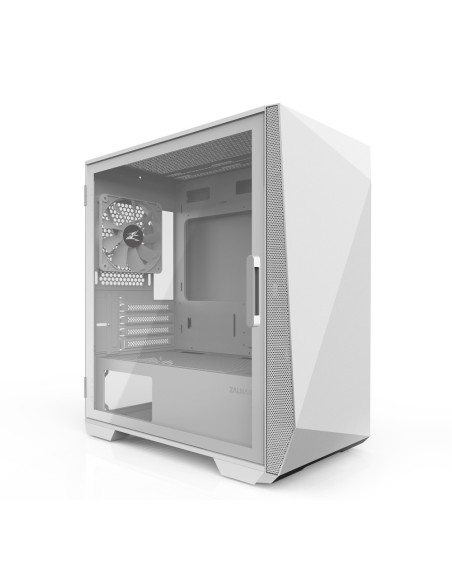 Zalman Z1 Iceberg White - mATX Mid Tower PC Case Pre-installed fan 2 x 120mm in Mini Tower Blanco
