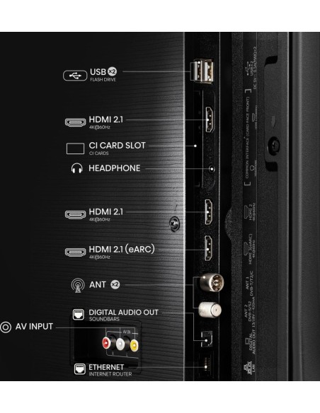 Hisense 50E77NQ 127 cm (50") 4K Ultra HD Smart TV Wifi Negro 350 cd   m²