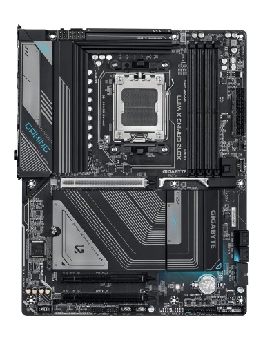 GIGABYTE X870 GAMING X WIFI7 Placa Base - Compatible con CPUs AMD Ryzen 9000, 16+2+2 fases VRM, hasta 8000MHz DDR5 (OC), 1xPCIe