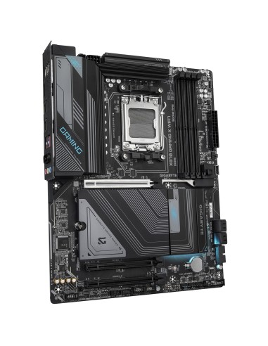 GIGABYTE X870 GAMING X WIFI7 Placa Base - Compatible con CPUs AMD Ryzen 9000, 16+2+2 fases VRM, hasta 8000MHz DDR5 (OC), 1xPCIe
