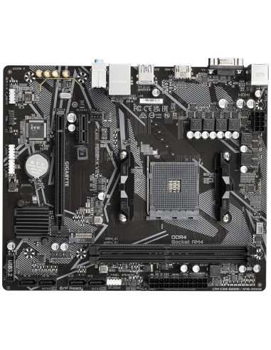 GIGABYTE Placa base A520M K V2 - Compatible con CPUs AMD Ryzen serie 5000 AM4, hasta 5100MHz DDR4 (OC), PCIe Gen3 x4 M.2, LAN