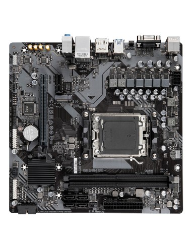 GIGABYTE B650M S2H Placa base - AMD Ryzen serie 9000, VRM de 5+2+2 fases, hasta 6400 MHz DDR5 (OC), 1xPCIe 4.0 M.2, LAN GbE,
