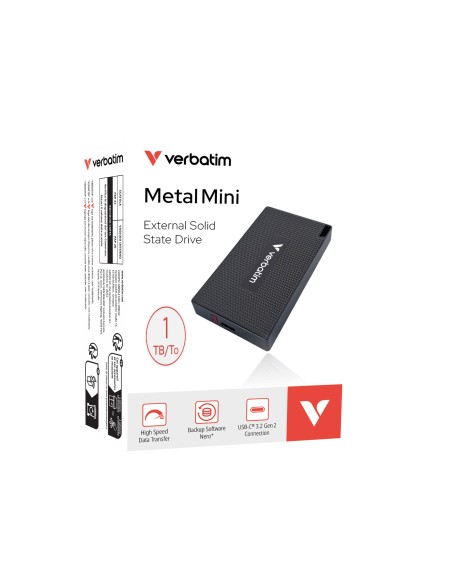 Verbatim 32031 unidad externa de estado sólido 1 TB USB Tipo C USB 3.2 Gen 2x2 Gris