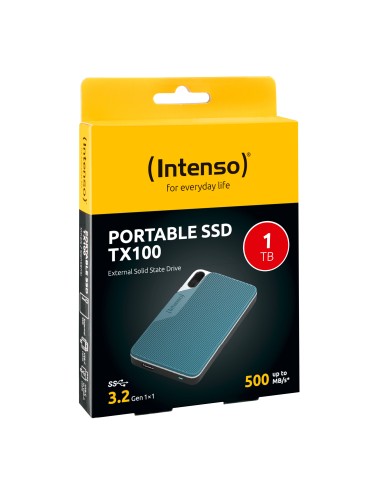 Intenso Lesen Schreiben bis zu 500 MB s 1TB USB Tipo C 3.2 Gen 1 (3.1 Gen 1) Azul, Gris