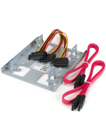 StarTech.com Bracket Adaptador Bandeja de Montaje 2 Unidades de Disco Duro HDD de 2,5" a Bahía de 3,5 Pulgadas