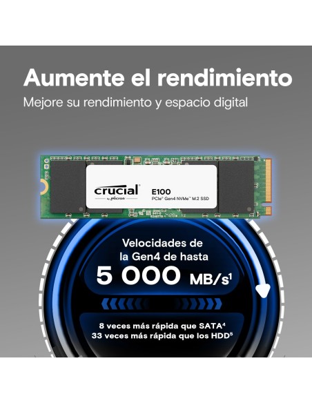 Crucial E100 2 TB M.2 PCI Express 4.0 NVMe