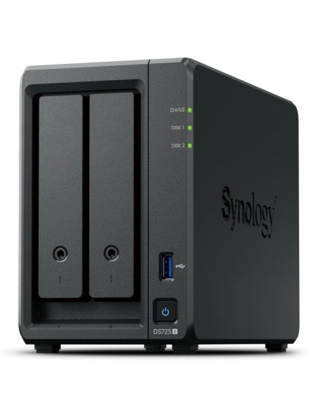 Synology DiskStation DS725+ servidor de almacenamiento NAS Ryzen Embedded R1600 4 GB DDR4 0 TB Negro