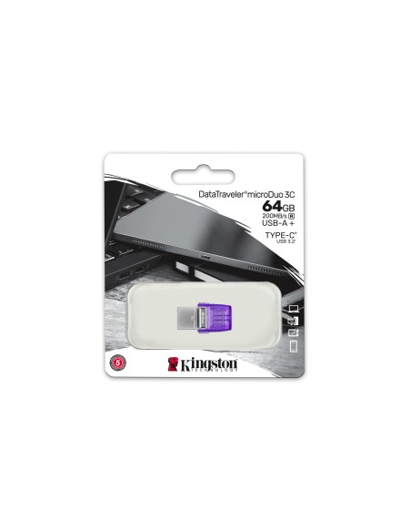 Kingston Technology DataTraveler 64GB microDuo 3C 200MB s dual USB-A + USB-C