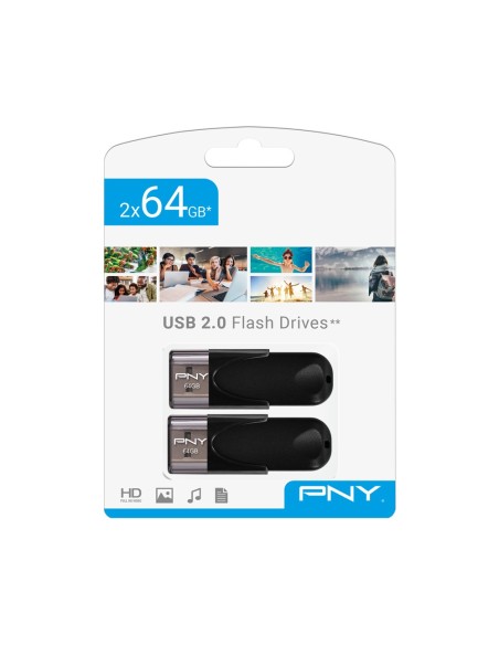 PNY Attaché 4 2.0 64GB unidad flash USB USB tipo A Negro