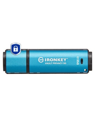 Kingston Technology IronKey 512GB Vault Privacy 50 cifrado AES-256, FIPS 197