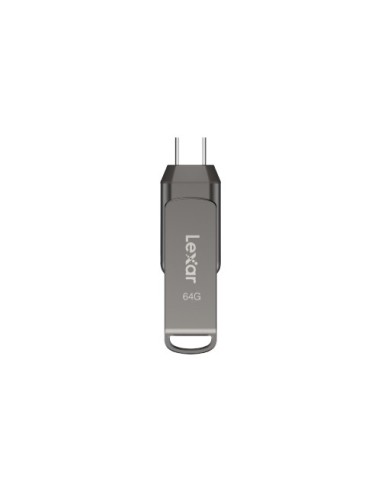 Lexar JumpDrive Dual Drive D400 unidad flash USB 64 GB USB Type-A   USB Type-C 3.2 Gen 1 (3.1 Gen 1) Plata