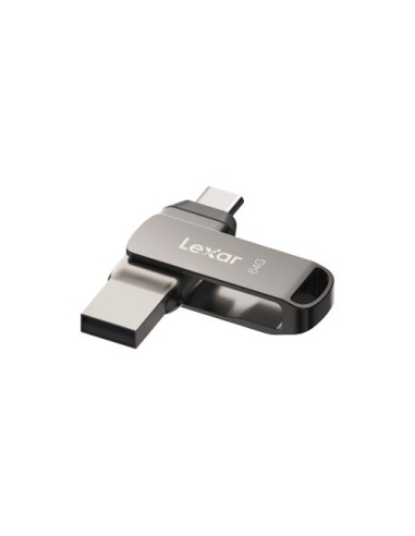 Lexar JumpDrive Dual Drive D400 unidad flash USB 64 GB USB Type-A   USB Type-C 3.2 Gen 1 (3.1 Gen 1) Plata