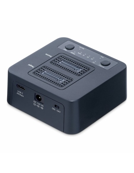 StarTech.com Dock Duplicador Clonador Autónomo 1 1 de Unidad SSD NVMe M.2 - 90GBpm - USB-C 3.2 de 20Gbps - Docking Station USB