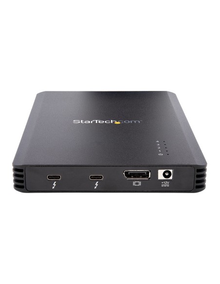 StarTech.com Caja Thunderbolt 3 de 4 Bahías NVMe M.2 para SSD, con 1 Puerto de Vídeo DisplayPort y 2 Thunderbolt 3, 40gbps, con