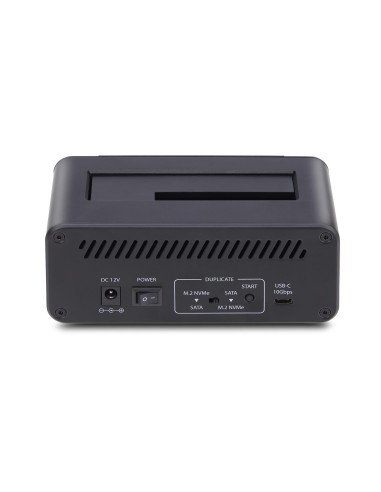 StarTech.com Clonador NVMe M.2 a SATA de 2.5 3.5 - Dock Duplicador Autónomo de 2 Bahías para SSD - Bidireccional NVMe a SATA  