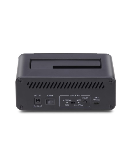 StarTech.com Clonador NVMe M.2 a SATA de 2.5 3.5 - Dock Duplicador Autónomo de 2 Bahías para SSD - Bidireccional NVMe a SATA  