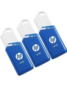 HP x755w Triple Pack unidad flash USB 64 GB USB tipo A 3.2 Gen 1 (3.1 Gen 1) Azul, Blanco
